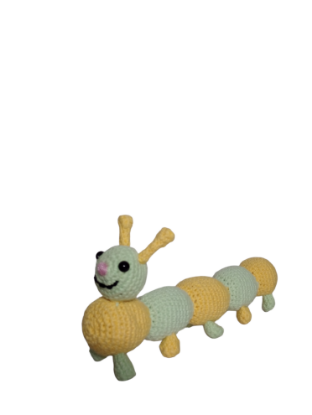 Imagen de  1 Gusanito a crochet combinado dos colores.