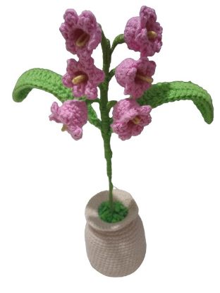 Imagen de 1 Flor con maseta tejida.