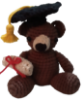 Imagen de 1 Llavero de osito graduacion tejido a crochet.