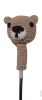 Imagen de 1 osito para lapiz y lapicero tejido a crochet.