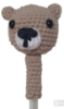 Imagen de 1 osito para lapiz y lapicero tejido a crochet.